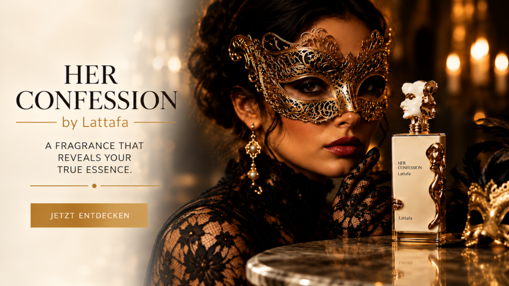 Her Confession by Lattafa - luxuriöser Duft in geheimnisvoller Maskenball-Atmosphäre